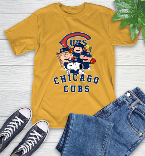 MLB Chicago Cubs Snoopy Charlie Brown Woodstock The Peanuts Movie Baseball T Shirt T-Shirt 2
