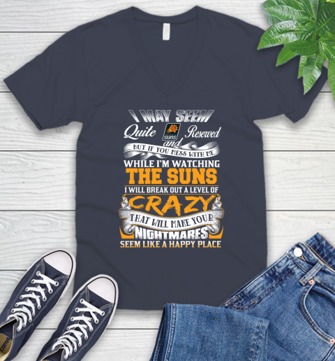 Phoenix Suns NBA Basketball Don't Mess With Me While I'm Watching My Team V-Neck T-Shirt 8
