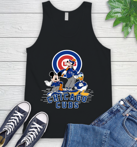 MLB Chicago Cubs Mickey Mouse Donald Duck Goofy Baseball T Shirt Tank Top