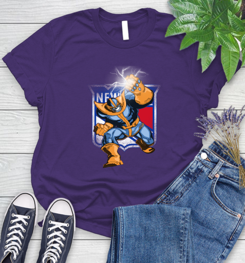 New York Rangers NHL Hockey Thanos Avengers Infinity War Marvel Women's T-Shirt 4
