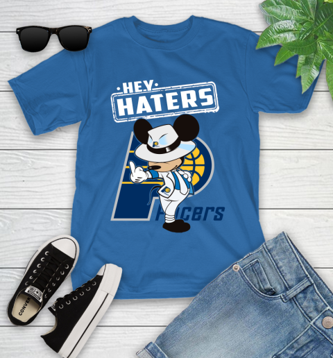 NBA Hey Haters Mickey Basketball Sports Indiana Pacers Youth T-Shirt 12