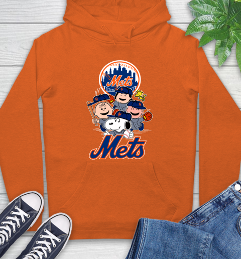 MLB New York Mets Snoopy Charlie Brown Woodstock The Peanuts Movie Baseball T Shirt Hoodie 4