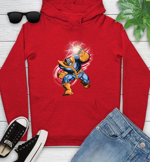 Detroit Red Wings NHL Hockey Thanos Avengers Infinity War Marvel Youth Hoodie 12