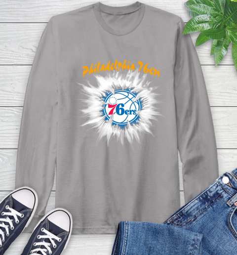 Philadelphia 76ers NBA Basketball Rip Sports Long Sleeve T-Shirt 6