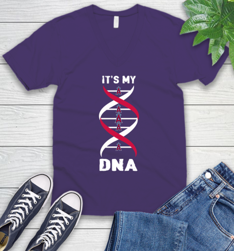 Los Angeles Angels MLB Baseball It's My DNA Sports V-Neck T-Shirt 9