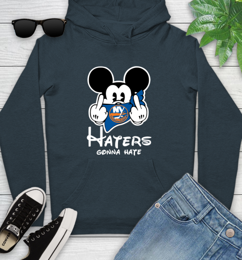NHL New York Islanders Haters Gonna Hate Mickey Mouse Disney Hockey T Shirt Youth Hoodie 10