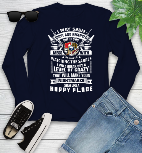 Buffalo Sabres NHL Hockey Don't Mess With Me While I'm Watching My Team Sports Youth Long Sleeve 2