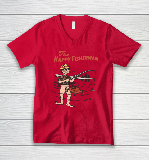 The Happy Fisherman V-Neck T-Shirt 3