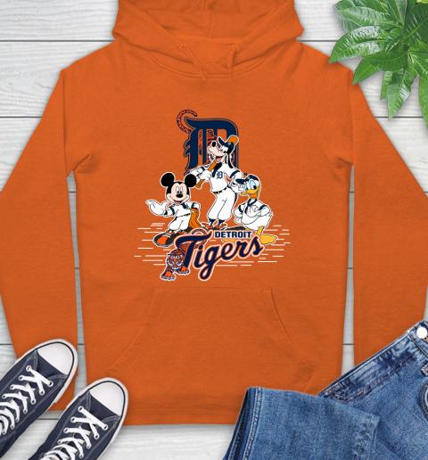 MLB Detroit Tigers Mickey Mouse Donald Duck Goofy Baseball T Shirt Hoodie