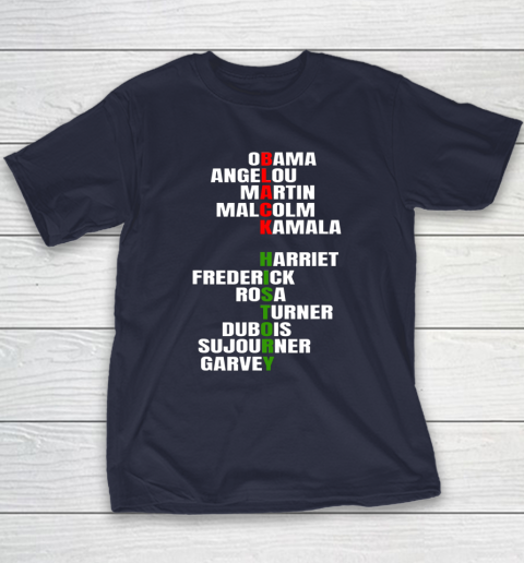 Obama Angelou Inspirational African Black History Month Youth T-Shirt 2