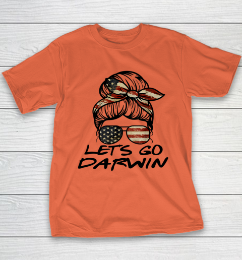 Lets Go Darwin Us Flag Sarcastic Youth T-Shirt 2
