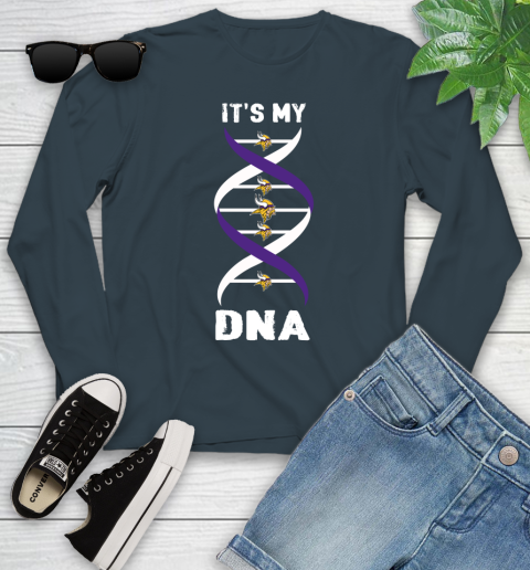 Minnesota Vikings NFL Football It's My DNA Sports Youth Long Sleeve 9
