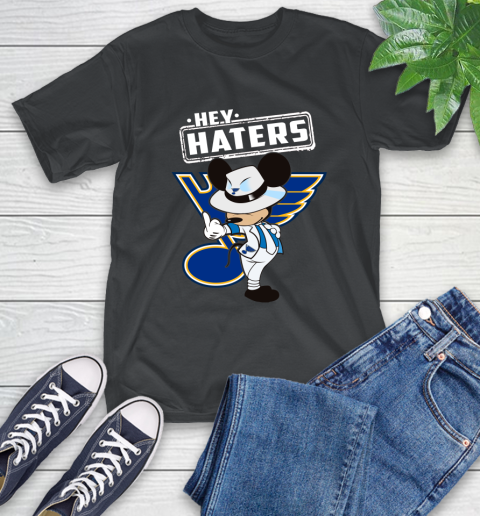 NHL Hey Haters Mickey Hockey Sports St.Louis Blues T-Shirt