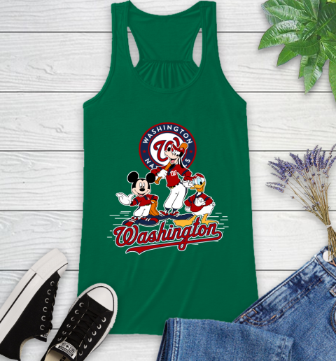 MLB Washington Nationals Mickey Mouse Donald Duck Goofy Baseball T Shirt Racerback Tank 6