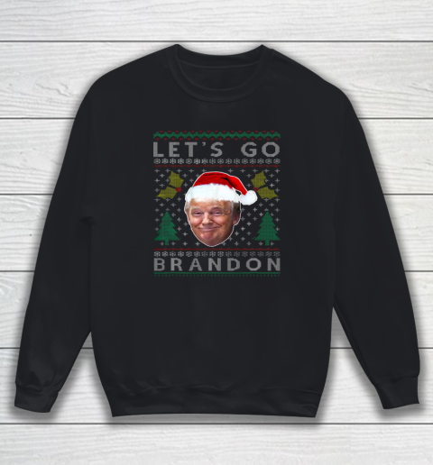 Santa Trump Let's Go Brandon Christmas Pajama Ugly Sweatshirt