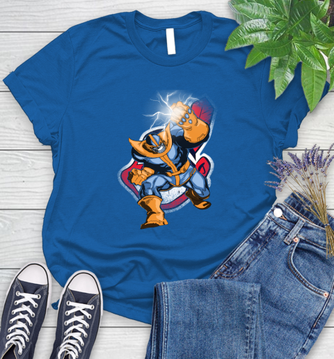 Cleveland Indians MLB Baseball Thanos Avengers Infinity War Marvel Women's T-Shirt 12