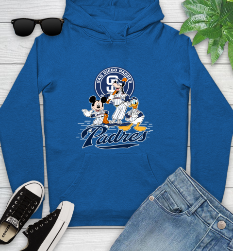 MLB San Diego Padres Mickey Mouse Donald Duck Goofy Baseball T Shirt Youth Hoodie 11