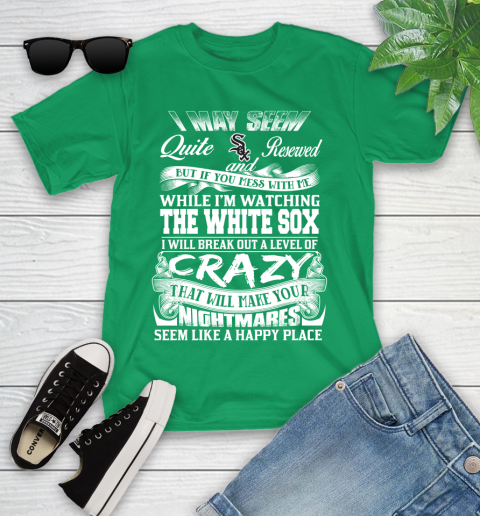 Chicago White MLB Baseball Don't Mess With Me While I'm Watching My Team Sox Youth T-Shirt 8