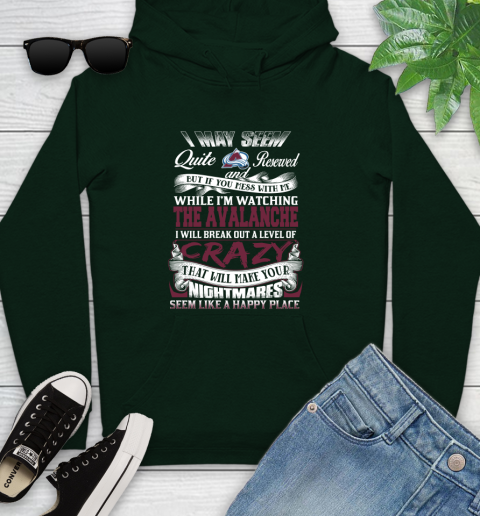 Colorado Avalanche NHL Hockey Don't Mess With Me While I'm Watching My Team Youth Hoodie 14