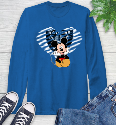 NFL Oakland Raiders The Heart Mickey Mouse Disney Football T Shirt_000 Long Sleeve T-Shirt 10