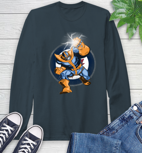 Winnipeg Jets NHL Hockey Thanos Avengers Infinity War Marvel Long Sleeve T-Shirt 9