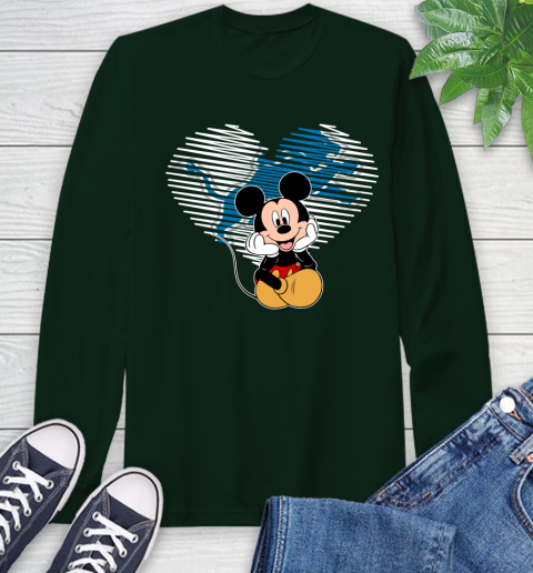NFL Detroit Lions The Heart Mickey Mouse Disney Football T Shirt_000 Long Sleeve T-Shirt 7