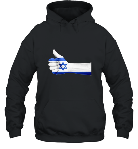 Star of David with Thumbs Up Israel T Shirt Six Pointed Star Hooded