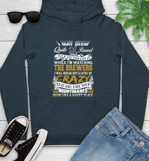 Milwaukee Brewers MLB Baseball Don't Mess With Me While I'm Watching My Team Youth Hoodie 11 Milwaukee Brewers MLB Baseball Don't Mess With Me While I'm Watching My Team Youth Hoodie - Image 11