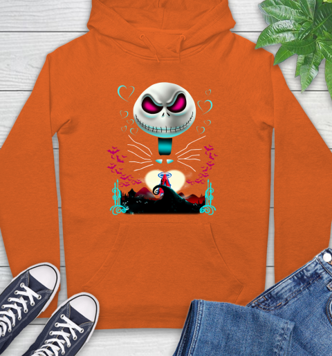 MLB Los Angeles Angels Jack Skellington Sally The Nightmare Before Christmas Baseball Hoodie 4