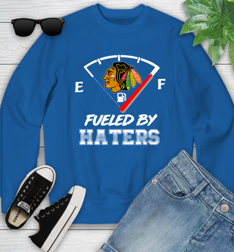 Chicago Blackhawks NHL Hockey Fueled By Haters Sports Youth Sweatshirt 7