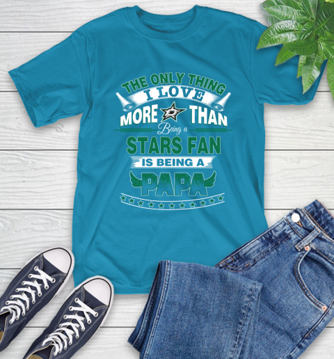 NHL The Only Thing I Love More Than Being A Dallas Stars Fan Is Being A Papa Hockey T-Shirt 9