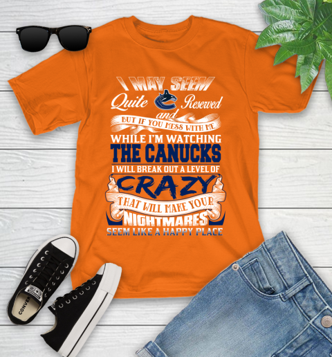 Vancouver Canucks NHL Hockey Don't Mess With Me While I'm Watching My Team Youth T-Shirt 9