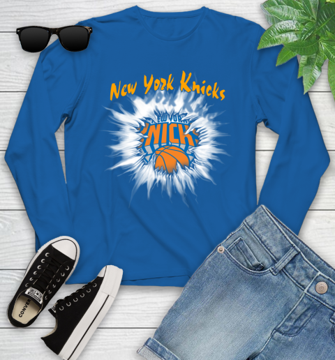 New York Knicks NBA Basketball Rip Sports Youth Long Sleeve 10