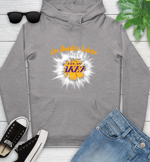 Los Angeles Lakers NBA Basketball Rip Sports Youth Hoodie 6