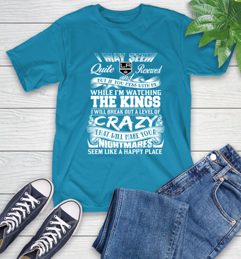 Los Angeles Kings NHL Hockey Don't Mess With Me While I'm Watching My Team T-Shirt 9