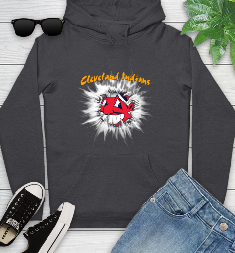 Cleveland Indians MLB Baseball Adoring Fan Rip Sports Youth Hoodie 8