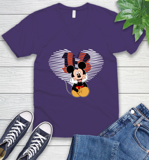 NFL Cincinnati Bengals The Heart Mickey Mouse Disney Football T Shirt_000 V-Neck T-Shirt 9