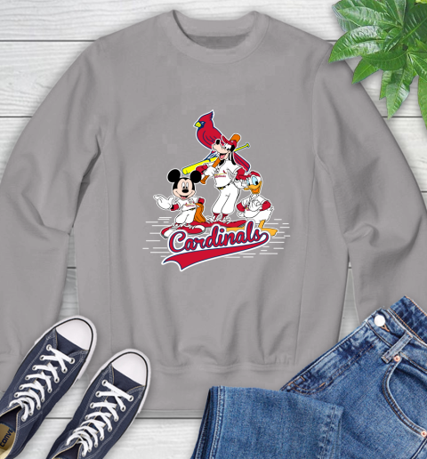 MLB St.Louis Cardinals Mickey Mouse Donald Duck Goofy Baseball T Shirt Sweatshirt 5