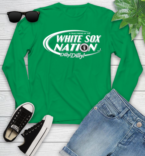 MLB A True Friend Of The Chicago White Sox Dilly Dilly Baseball Sports Youth Long Sleeve 7