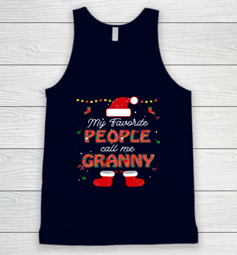My Favorite People Call Me Granny Thanksgiving Christmas Tank Top 2