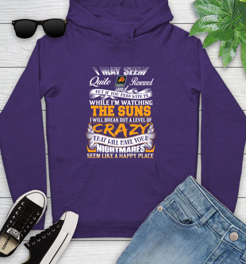Phoenix Suns NBA Basketball Don't Mess With Me While I'm Watching My Team Youth Hoodie 5