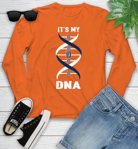 Detroit Tigers MLB Baseball It's My DNA Sports Youth Long Sleeve 3