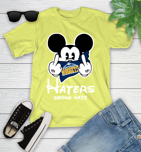 NBA Denver Nuggets Haters Gonna Hate Mickey Mouse Disney Basketball T Shirt Youth T-Shirt 10
