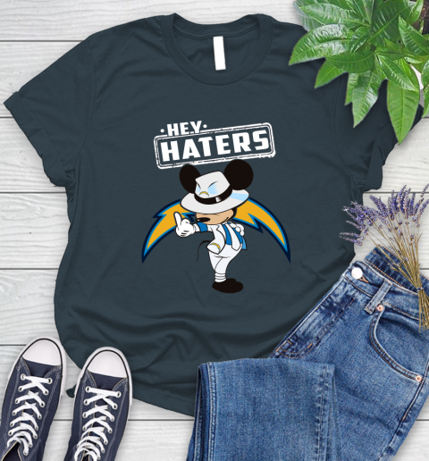 NFL Hey Haters Mickey Football Sports Los Angeles Chargers Women's T-Shirt 11