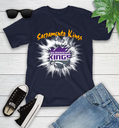 Sacramento Kings NBA Basketball Rip Sports Youth T-Shirt 2