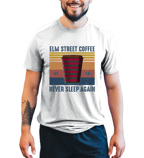 Nightmare On Elm Street Vintage T Shirt, Never Sleep Again T Shirt, Elm Street Coffee Tshirt, Halloween Gifts
