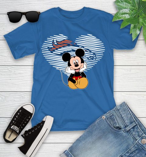 NFL Denver Broncos The Heart Mickey Mouse Disney Football T Shirt_000 Youth T-Shirt 12