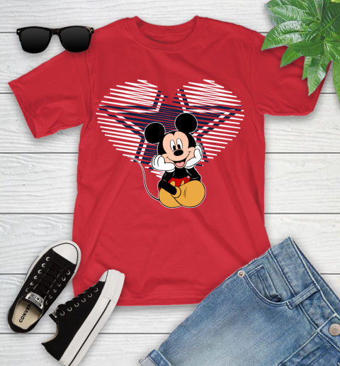 NFL Dallas Cowboys The Heart Mickey Mouse Disney Football T Shirt_000 Youth T-Shirt 13