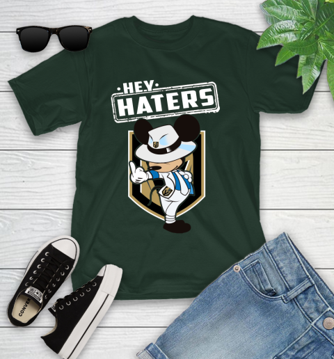 NHL Hey Haters Mickey Hockey Sports Vegas Golden Knights Youth T-Shirt 5