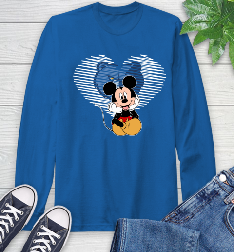 NBA Memphis Grizzlies The Heart Mickey Mouse Disney Basketball Long Sleeve T-Shirt 10